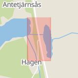 Karta som med röd fyrkant ramar in Landvetter, Buarås, Eskilsbyvägen, Härryda, Västra Götalands län