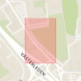 Karta som med röd fyrkant ramar in Speldosegatan, Göteborg, Västra Götalands län