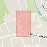 Karta som med röd fyrkant ramar in Eksjö, Nässjö, Jönköpings län