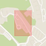Karta som med röd fyrkant ramar in Guldheden, Syster Estrids Gata, Göteborg, Västra Götalands län