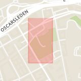 Karta som med röd fyrkant ramar in Pölgatan, Masthugget, Göteborg, Västra Götalands län