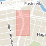 Karta som med röd fyrkant ramar in Järntorget, Andra Långgatan, Engelbrektsgatan, Drottninggatan, Malma, Västra Götalands län