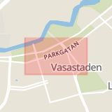 Karta som med röd fyrkant ramar in Vasastaden, Storgatan, Nordstan, Göteborg, Västra Götalands län