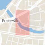 Karta som med röd fyrkant ramar in Rosenlundsgatan, Pantbank, Göteborg, Västra Götalands län