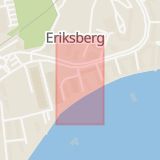Karta som med röd fyrkant ramar in Göteborg, Kvarnpirsgatan, Sannegården, Kungsportsplatsen, Utlandagatan, Västra Götalands län