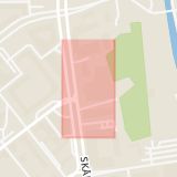 Karta som med röd fyrkant ramar in Heden, Engelbrektsgatan, Skånegatan, Bergakungen, Göteborg, Västra Götalands län
