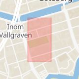 Karta som med röd fyrkant ramar in Göteborg, Domkyrkan, Lundbyleden, Västra Götalands län