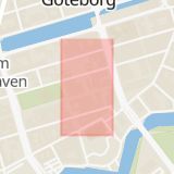 Karta som med röd fyrkant ramar in Kungsportsplatsen, Göteborg, Skövde, Kungsgatan, Västra Götalands län