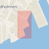 Karta som med röd fyrkant ramar in Diagonalen, Göteborg, Västra Götalands län