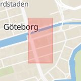 Karta som med röd fyrkant ramar in Norra Hamngatan, Arkaden, Göteborg, Västra Götalands län