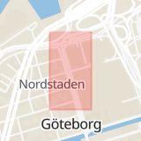 Karta som med röd fyrkant ramar in Östra Hamngatan, Spannmålsgatan, Göteborg, Västra Götalands län