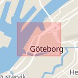 Karta som med röd fyrkant ramar in Nordstaden, Göteborg, Västra Götalands län