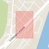 Karta som med röd fyrkant ramar in Gulskärsvägen, Åsboholmsgatan, Torggatan, Neptunusgatan, Majorna, Västra Götalands län