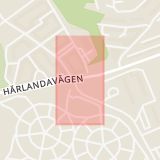 Karta som med röd fyrkant ramar in Munkebäckstorget, Stockholmsgatan, Göteborg, Västra Götalands län