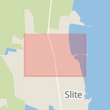 Karta som med röd fyrkant ramar in Slite, Gotland, Gotlands län