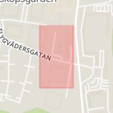 Karta som med röd fyrkant ramar in Friskväderstorget, Göteborg, Västra Götalands län