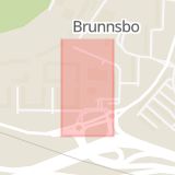 Karta som med röd fyrkant ramar in Brunnsbotorget, Göteborg, Västra Götalands län