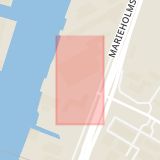 Karta som med röd fyrkant ramar in Gunnebo, Göteborg, Västra Götalands län