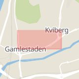 Karta som med röd fyrkant ramar in Lars Kaggsgatan, Gamlestaden, Göteborg, Västra Götalands län
