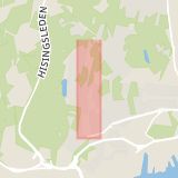Karta som med röd fyrkant ramar in Biskopsgården, Sommarvädersgatan, Göteborg, Västra Götalands län