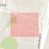 Karta som med röd fyrkant ramar in Rimmaregatan, Göteborg, Västra Götalands län
