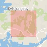 Karta som med röd fyrkant ramar in Hisingen, Nolered, Göteborg, Västra Götalands län