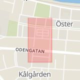Karta som med röd fyrkant ramar in Hammarvägen, Norrahammar, Slottsgatan, Jönköping, Jönköpings län
