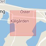 Karta som med röd fyrkant ramar in Östra Standgatan, Östra Strandgatan, Jönköping, Jönköpings län