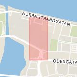 Karta som med röd fyrkant ramar in Lantmätargränd, Jönköping, Jönköpings län