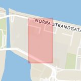 Karta som med röd fyrkant ramar in Samsung, Borgmästargränd, Jönköping, Jönköpings län