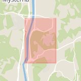 Karta som med röd fyrkant ramar in Angeredsleden, Agnesberg, Göteborg, Västra Götalands län