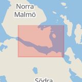 Karta som med röd fyrkant ramar in Malmö, Kalmar län