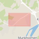 Karta som med röd fyrkant ramar in Marstrandsvägen, Ytterby, Kungälv, Västra Götalands län