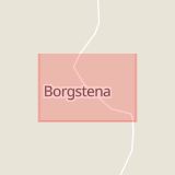Karta som med röd fyrkant ramar in Borgstena, Borås, Västra Götalands län