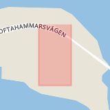 Karta som med röd fyrkant ramar in Strömsholmen, Västervik, Kalmar län