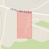 Karta som med röd fyrkant ramar in Nösnäsvägen, Gråkullevägen, Stenungsund, Västra Götalands län