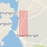Karta som med röd fyrkant ramar in Göteborgsvägen, Stenungsund, Västra Götalands län