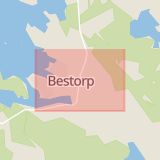Karta som med röd fyrkant ramar in Bestorp, Linköping, Östergötlands län