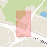 Karta som med röd fyrkant ramar in Västgötavägen, Blomsterlandet, Uddevalla, Västra Götalands län