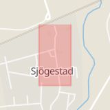 Karta som med röd fyrkant ramar in Sjögestad, Linköping, Östergötlands län