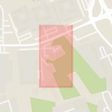 Karta som med röd fyrkant ramar in Hagebygatan, Norrköping, Ekholmen, Linköping, Östergötlands län