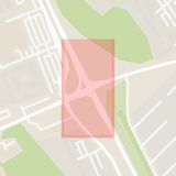 Karta som med röd fyrkant ramar in Ekholmsvägen, Brokindsleden, Linköping, Östergötlands län