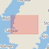 Karta som med röd fyrkant ramar in Fiskebäck, Brastad, Lysekil, Västra Götalands län