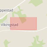 Karta som med röd fyrkant ramar in Bankebergsvägen, Vikingstad, Malmslätt, Linköping, Östergötlands län