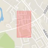 Karta som med röd fyrkant ramar in Berga, Berga Centrum, Linköping, Östergötlands län