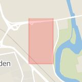 Karta som med röd fyrkant ramar in Södra Oskarsgatan, Linköping, Östergötlands län