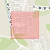 Karta som med röd fyrkant ramar in Stiglötsgatan, Östergötlands län