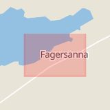 Karta som med röd fyrkant ramar in Fagersanna, Skaraborg, Tibro, Västra Götalands län