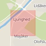 Karta som med röd fyrkant ramar in Äppelträd, Ljunghed, Lidköping, Västra Götalands län