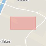 Karta som med röd fyrkant ramar in Floragatan, Lidköping, Västra Götalands län